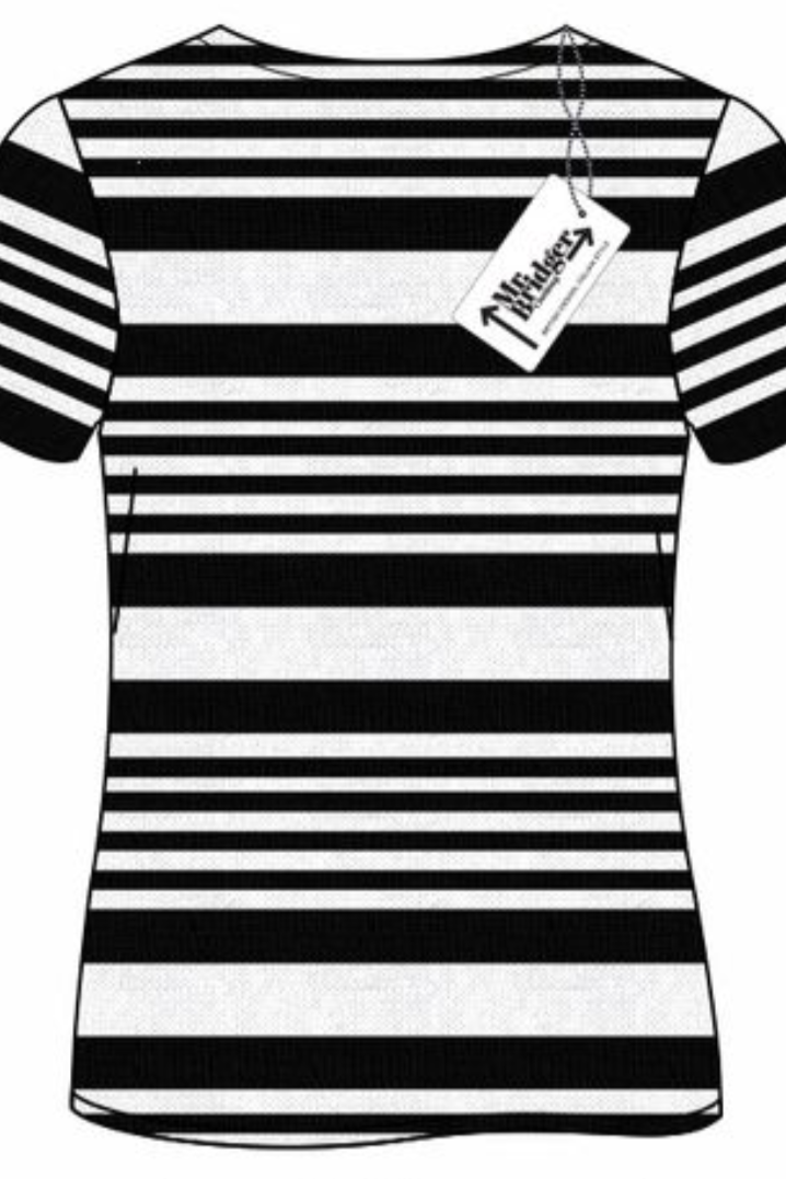 Jean White / Black Stripe - Knit