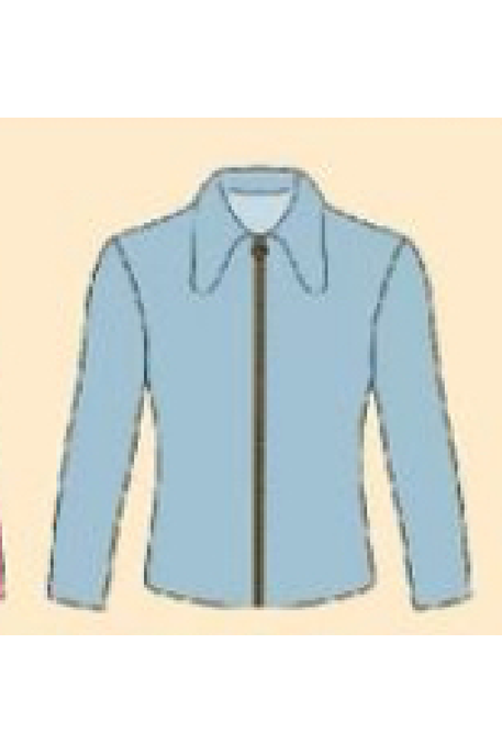 Exclusive 'Jagger' Dagger Collar Sky Blue - Shirt