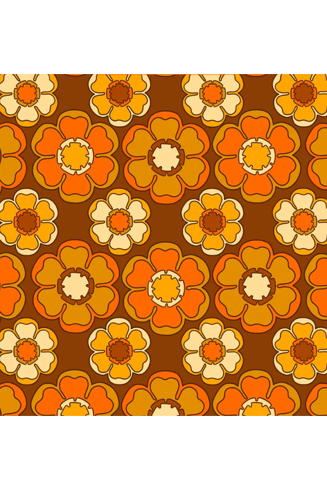Exclusive 'Dolly' Mod Blossom Tangerine - Scarf