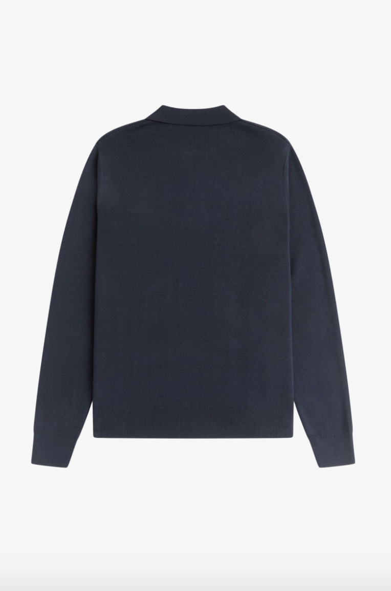 K1555 Navy Tonal Stripe Knitted L/S - Shirt