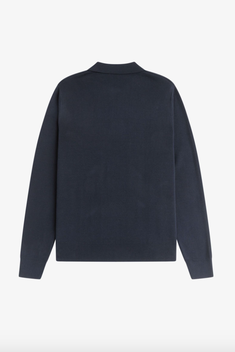 K1555 Navy Tonal Stripe Knitted L/S - Shirt