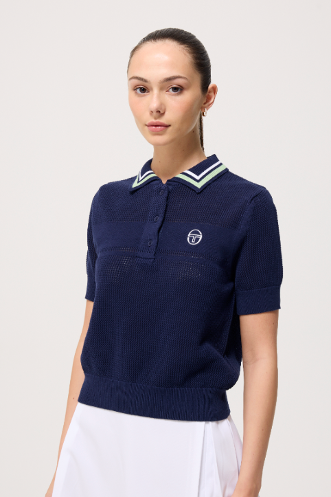 Sienna Maritime Blue - Knitted Polo