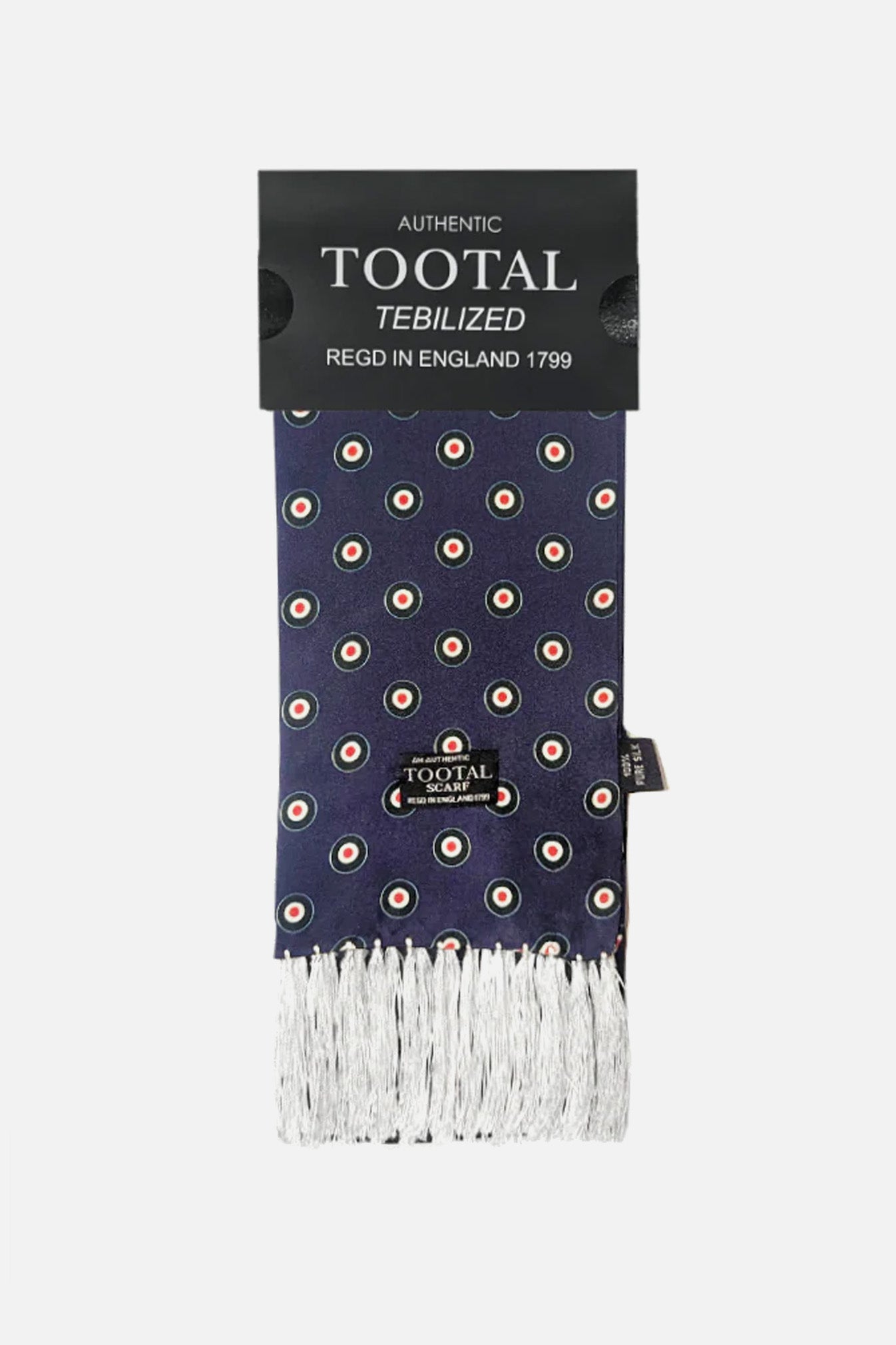 Target Print Blue Red Green Silk Scarf - Main Image