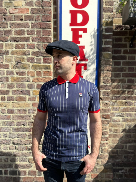 BB1 Classic Vintage Striped Navy / Red - Polo