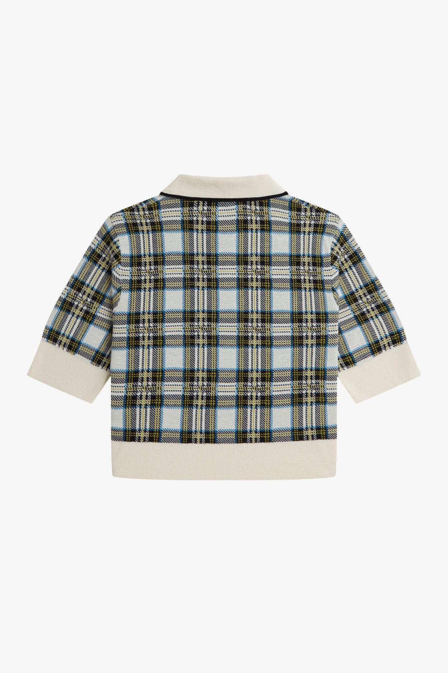 K1108 Tartan Multi / Ecru - Knitted Polo