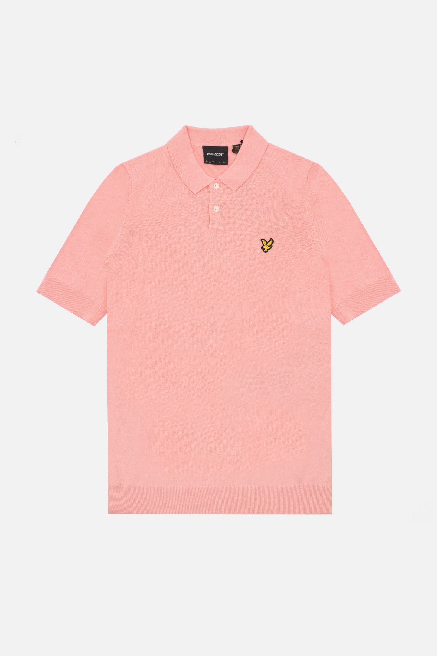 Cotton Short Sleeve Pink Grapefruit - Knitted Polo