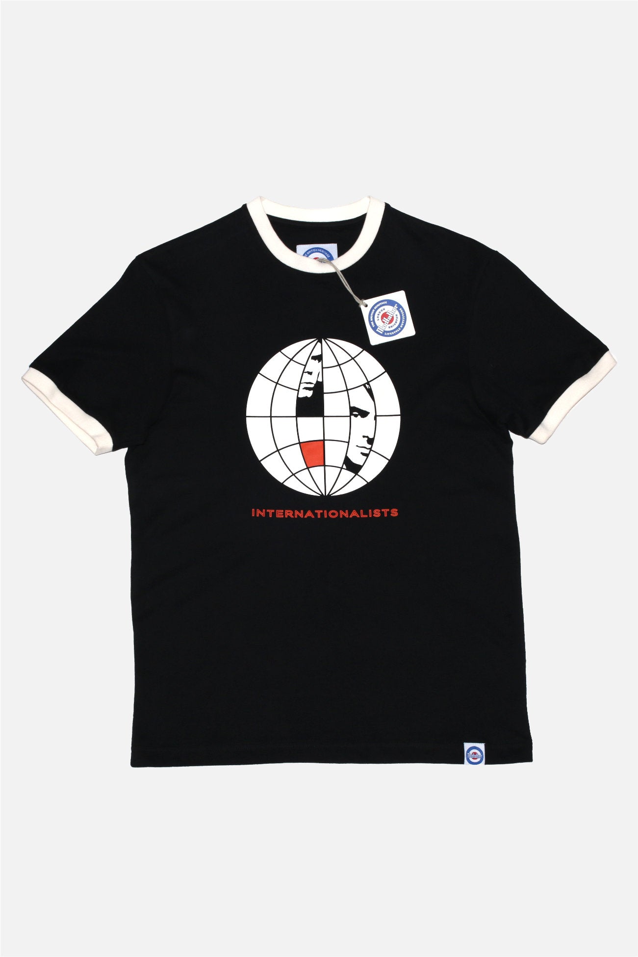 Internationalists Black & Orange Ringer - T-shirt