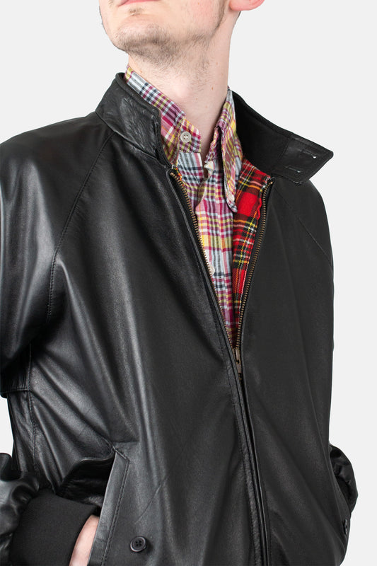 Men’s Leather Classic Black - Harrington Jacket
