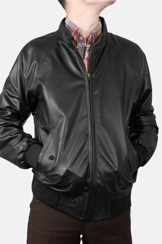Men’s Leather Classic Black - Harrington Jacket