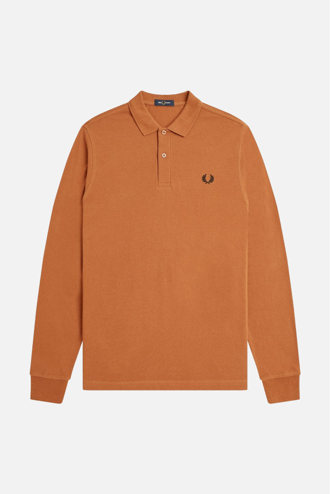 M6006 Marmalade / Black Plain - LS Shirt