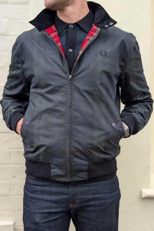 J1332 Black Watch Tartan - Harrington Jacket