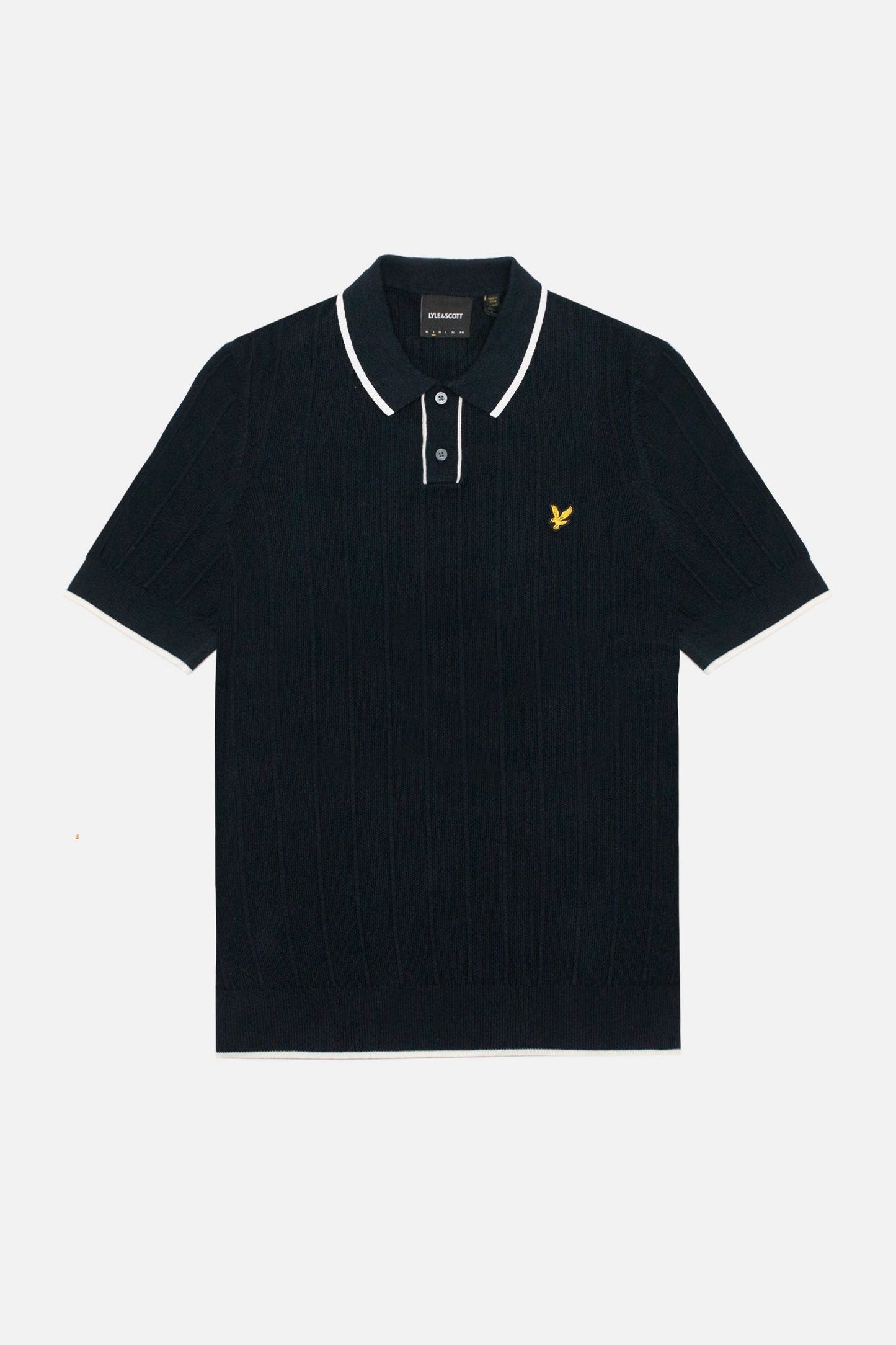 Tipped Pique Dark Navy - Knitted Polo