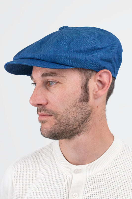 Alfie Marine Blue Linen - Cap