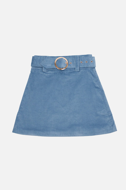 Exclusive 'Cher' Corduroy Sky - Skirt