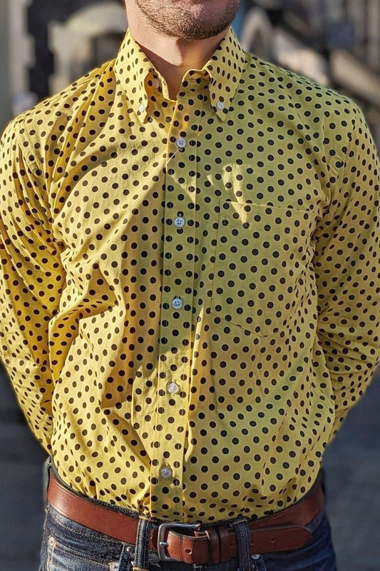 Polkadot Mustard & Black - Shirt