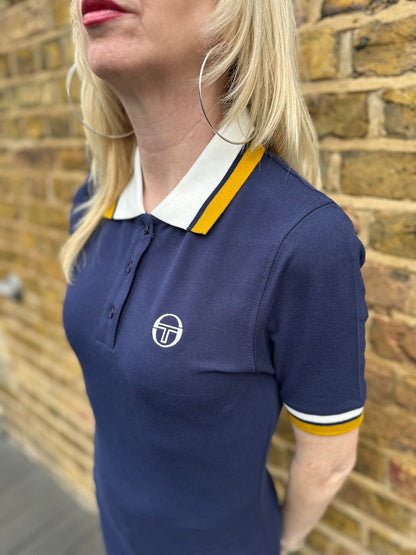 Gianna Maritime Blue / Gardenia - Polo Dress