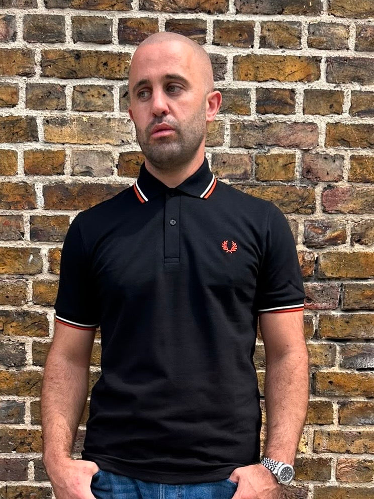 M12 Black / Orange / Ecru - Polo