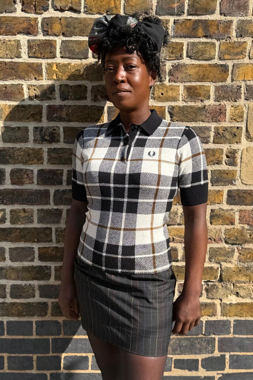 K3157 Bouclé Tartan - Knitted Shirt