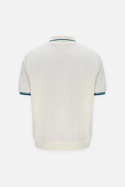 Terry Velour Gardenia / Deep Lagoon - Polo