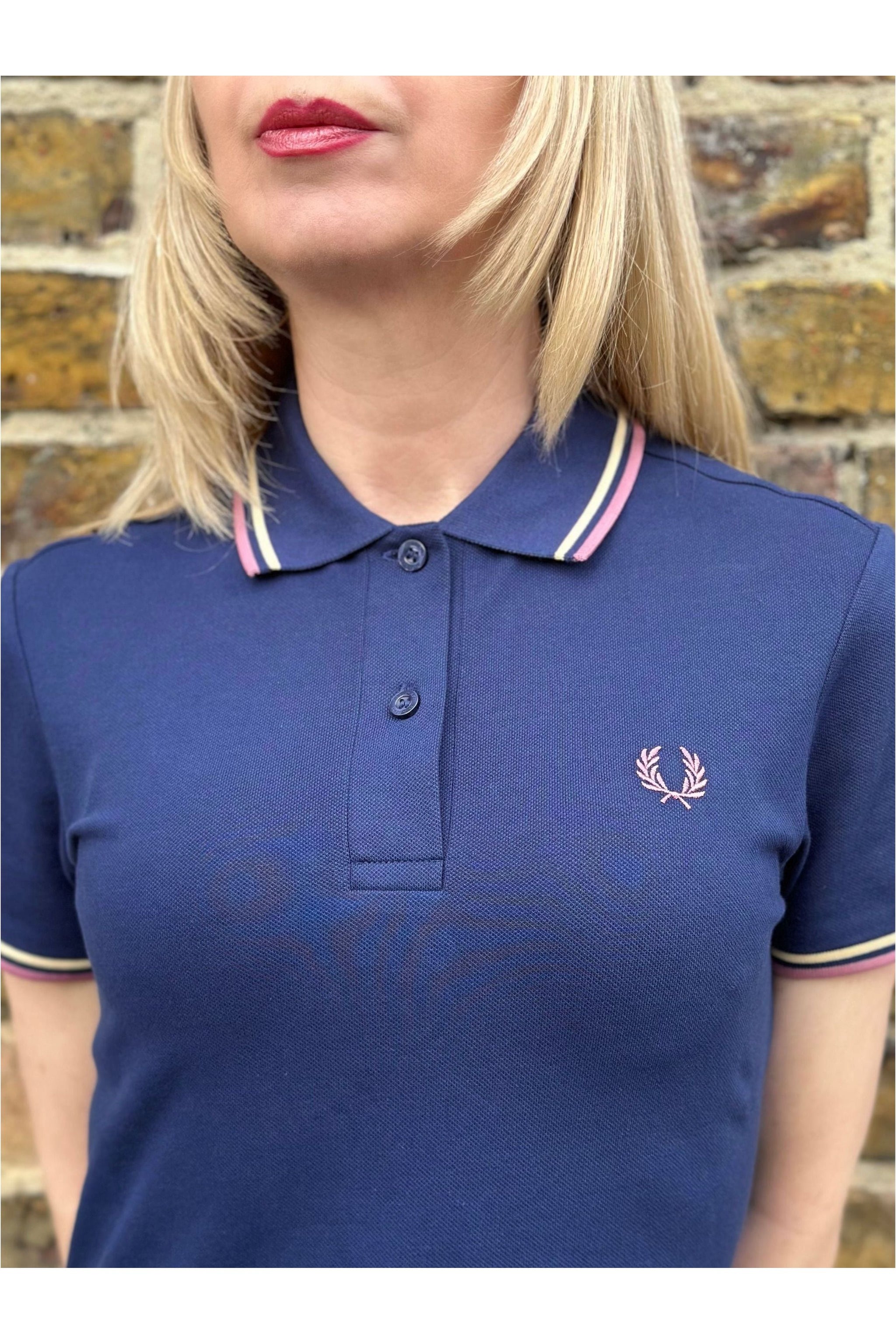 Fred perry twin tipped polo navy hotsell