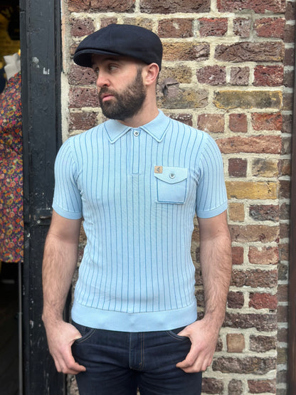 Danny Azure Blue - Polo Knit