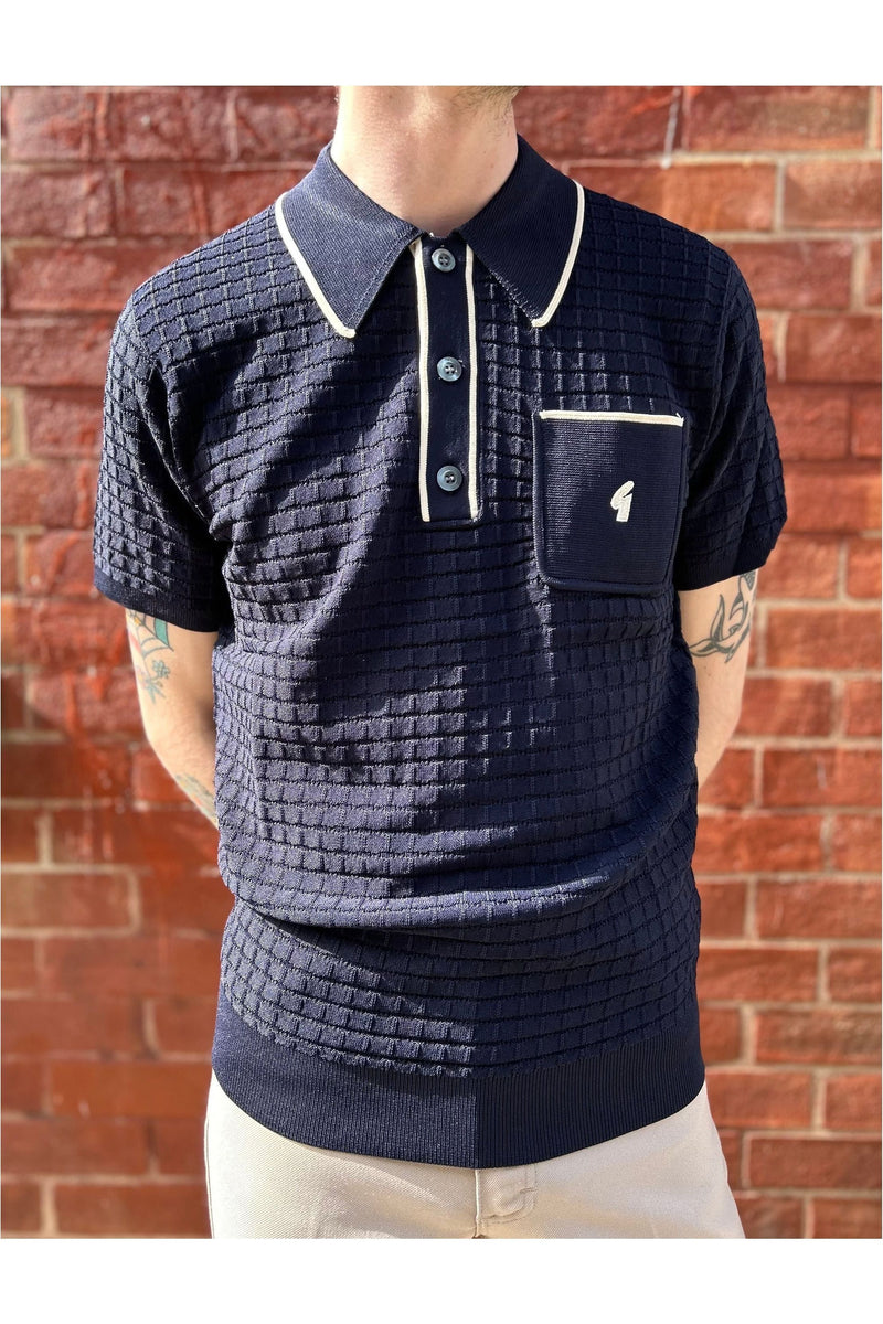 Gabicci Vintage - Archive Roy Navy - Polo Knit – The Modfather Clothing ...