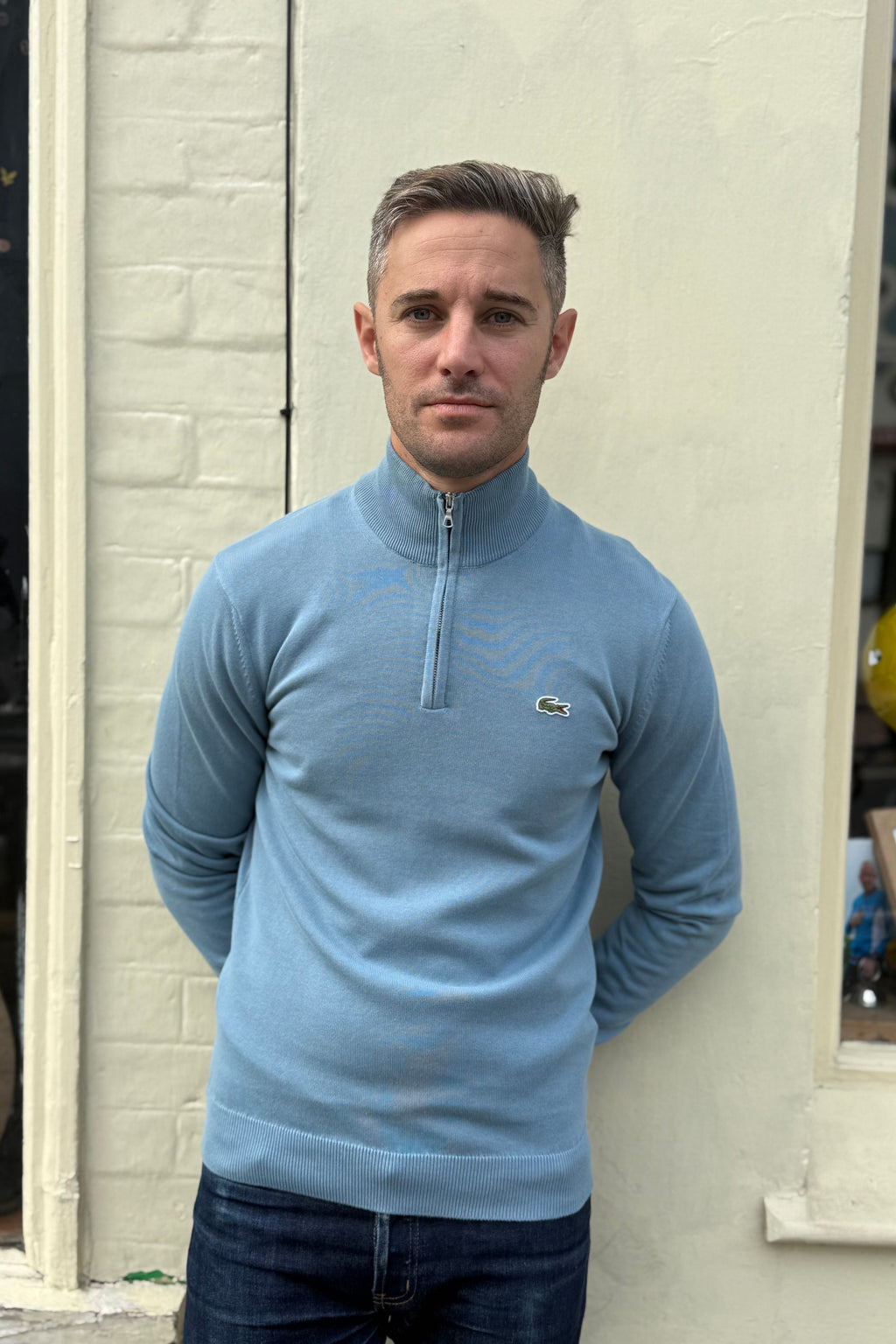 Quarter-Zip Greyish Blue - Sweatshirt