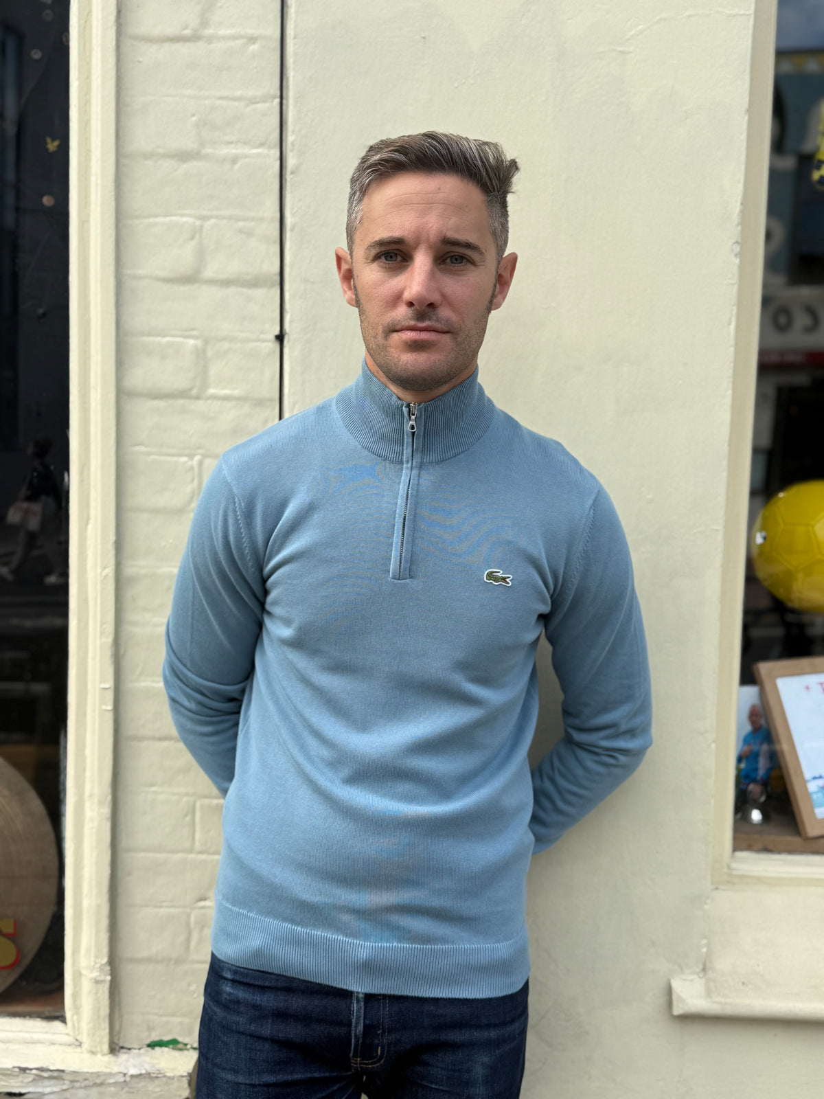 Quarter-Zip Greyish Blue - Sweatshirt