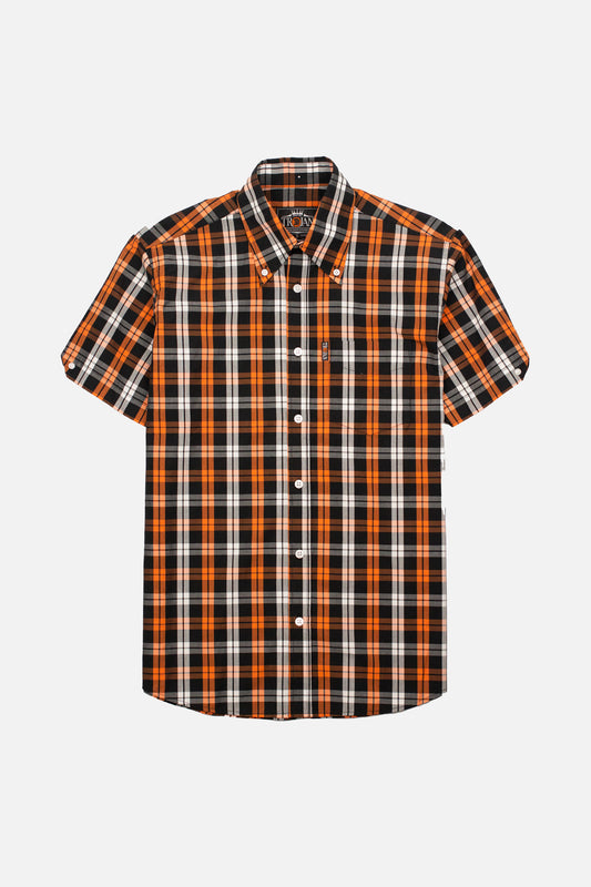 TC/1034 Windowpane Check Trojan Orange - Shirt