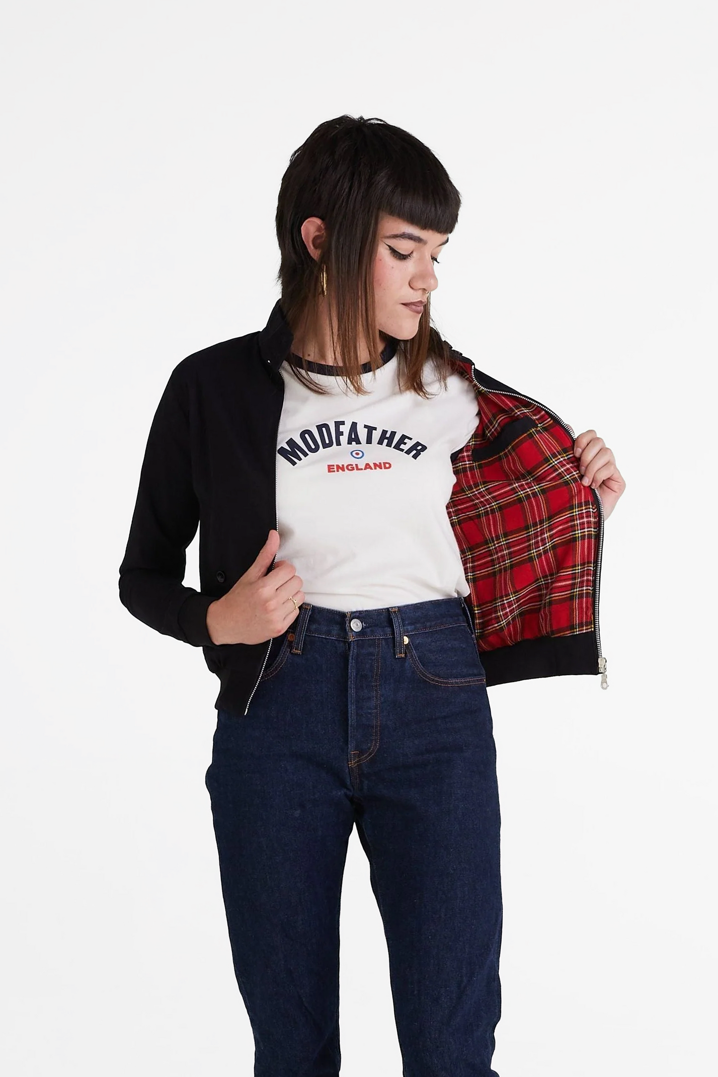 Women's Black Harrington Jacket – The Modfather Clothing Company