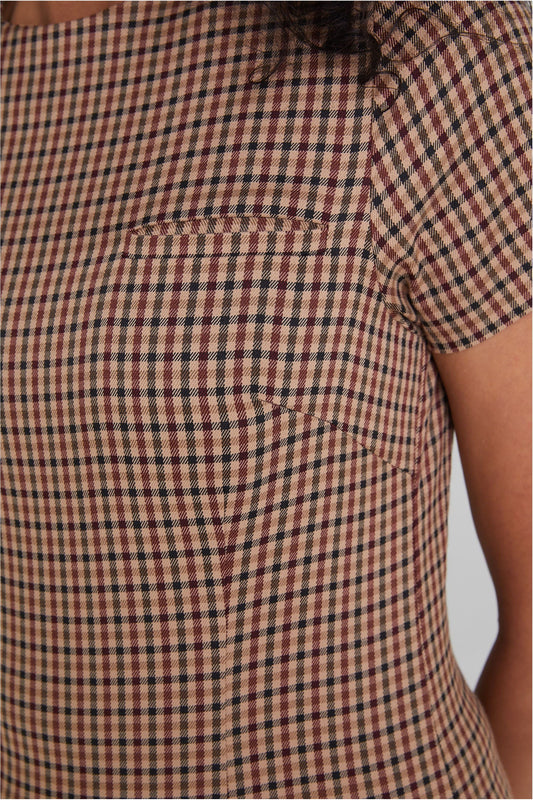 'The Valerie' Rosso Check - Dress