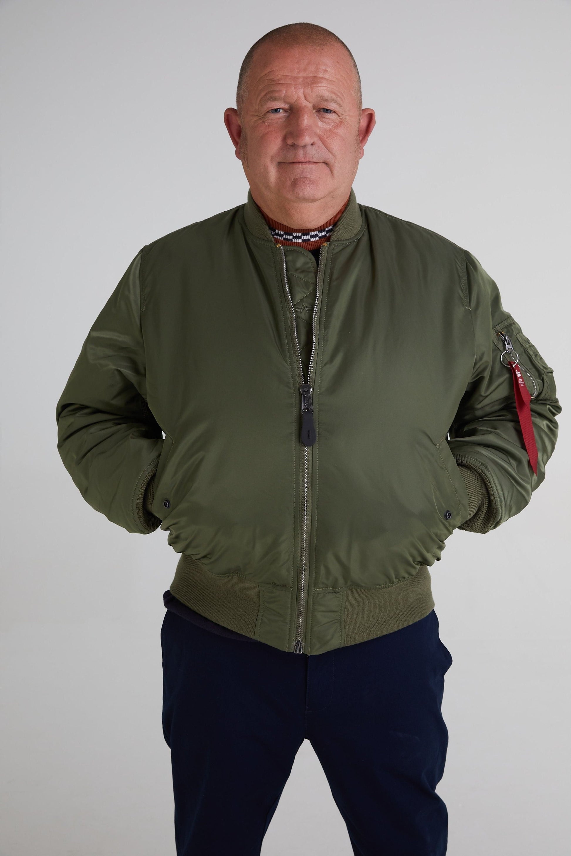 MA-1 Sage Green Bomber Jacket - Main Image