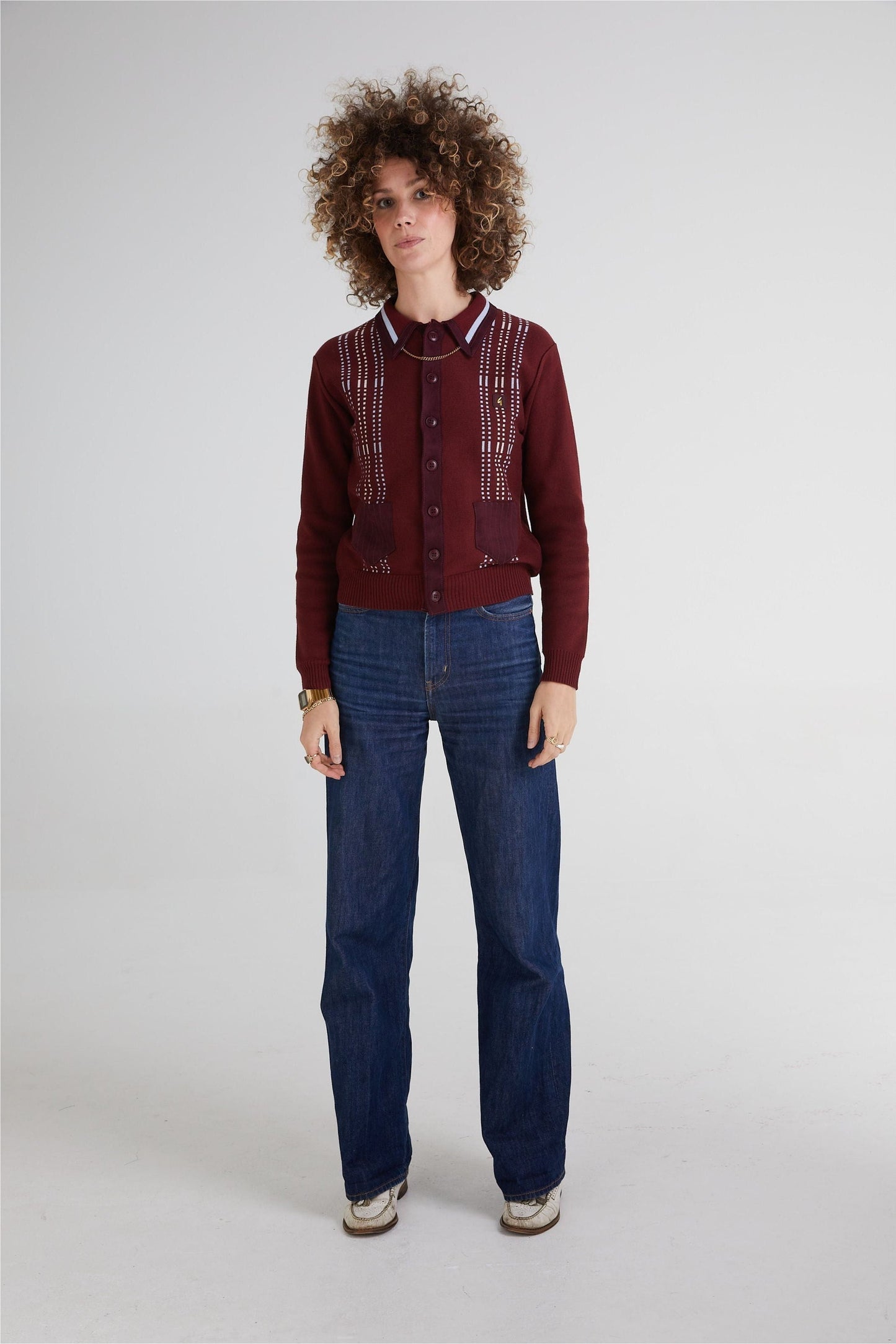 Exclusive Yardi Cardi Cabernet - Polo Knit