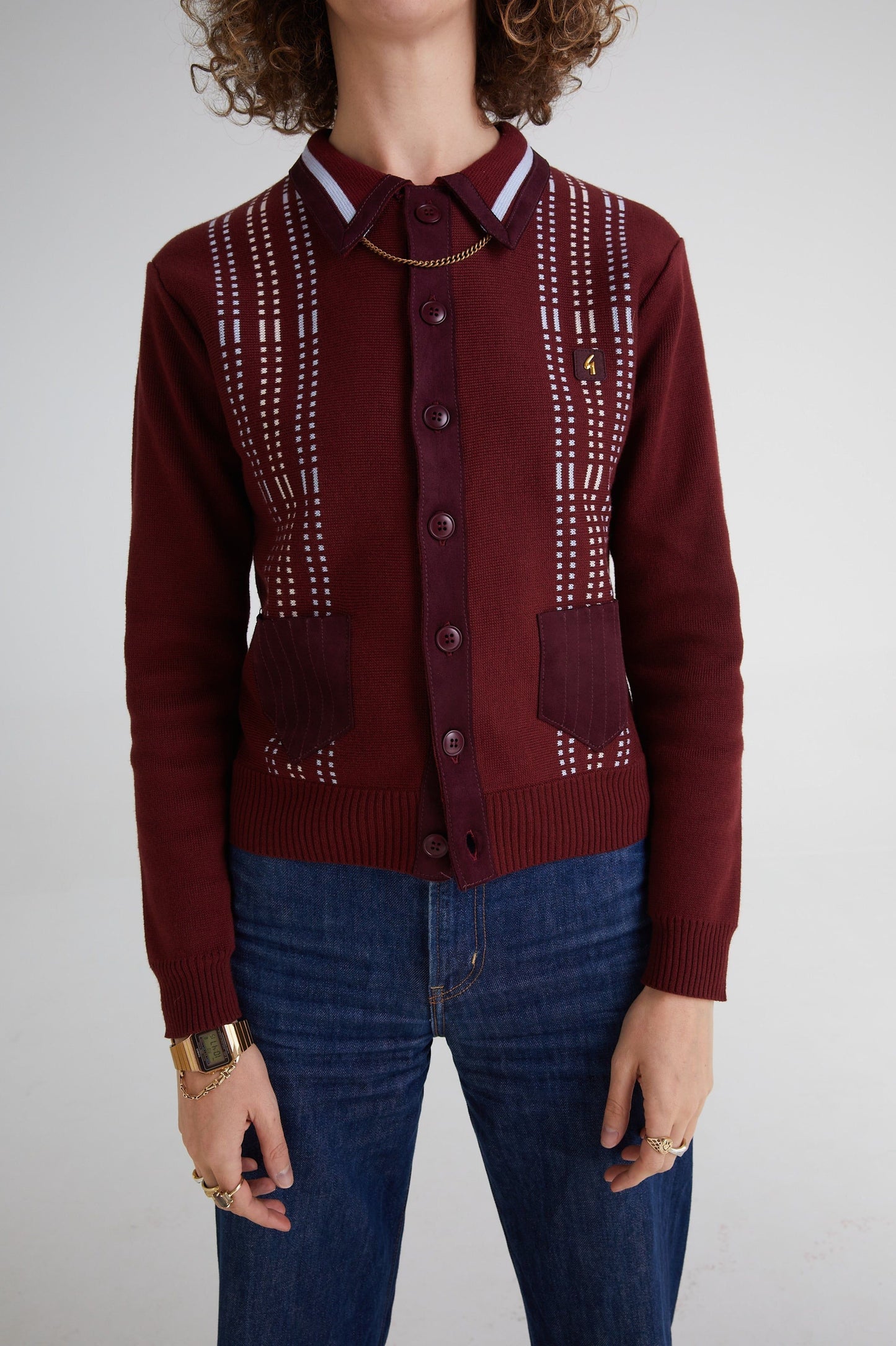 Exclusive Yardi Cardi Cabernet - Polo Knit