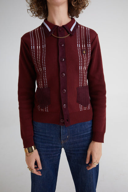 Exclusive Yardi Cardi Cabernet - Polo Knit