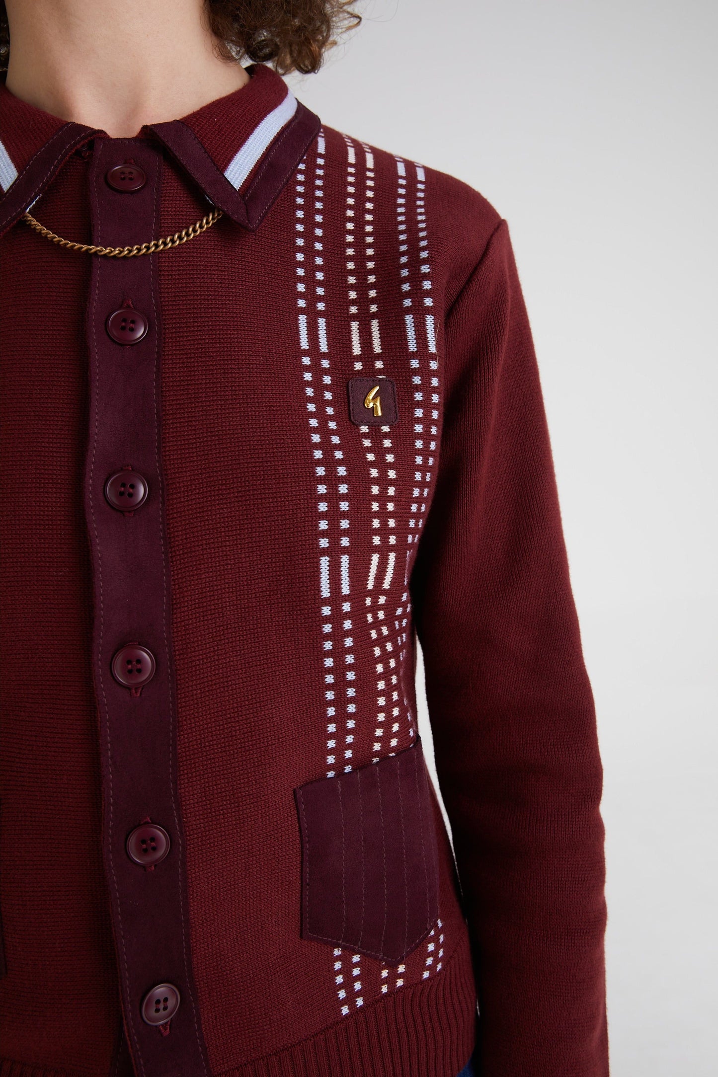 Exclusive Yardi Cardi Cabernet - Polo Knit