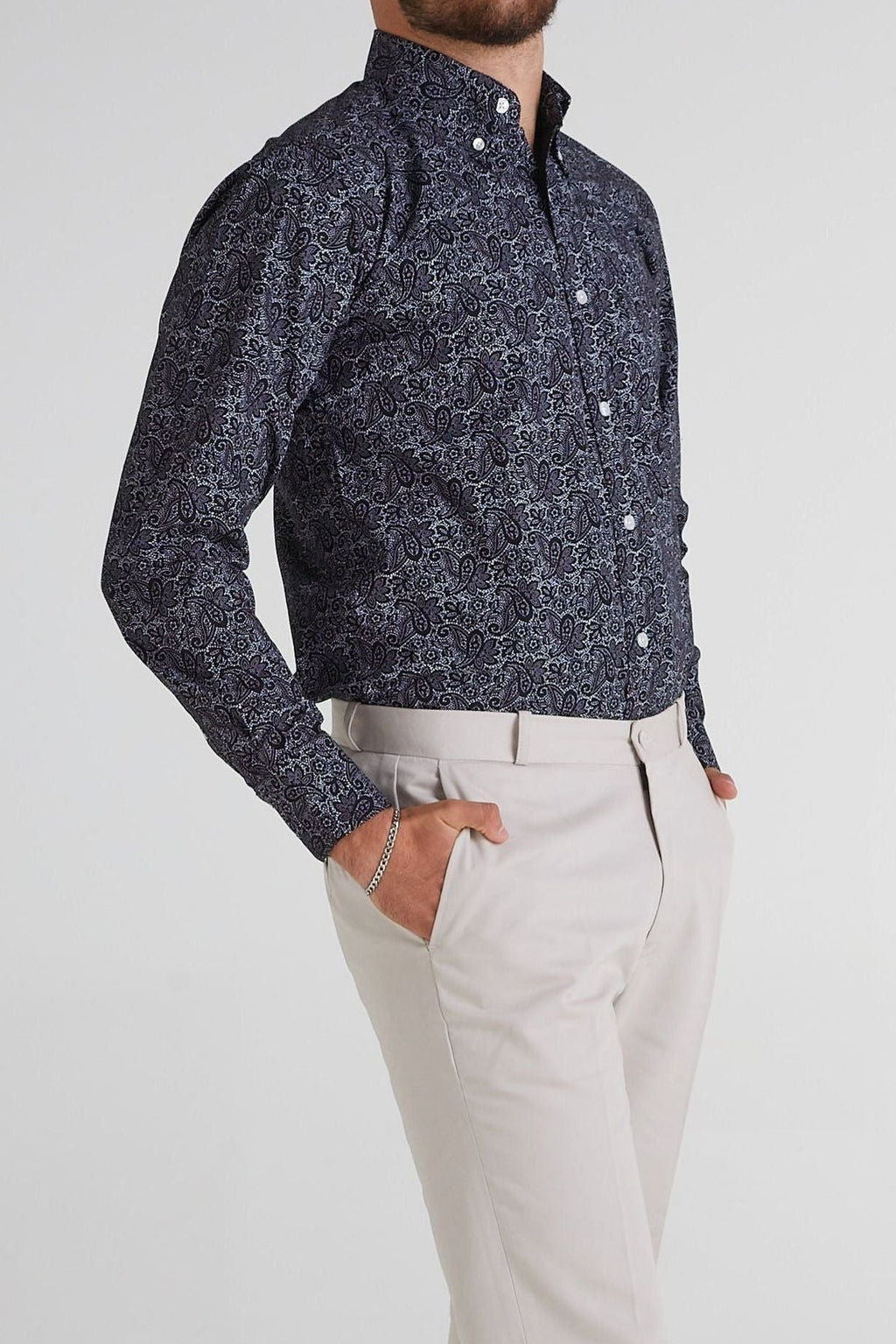 Paisley Black / White - Shirt
