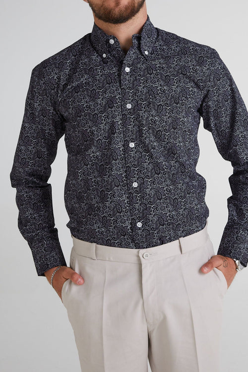 Paisley Black / White - Shirt