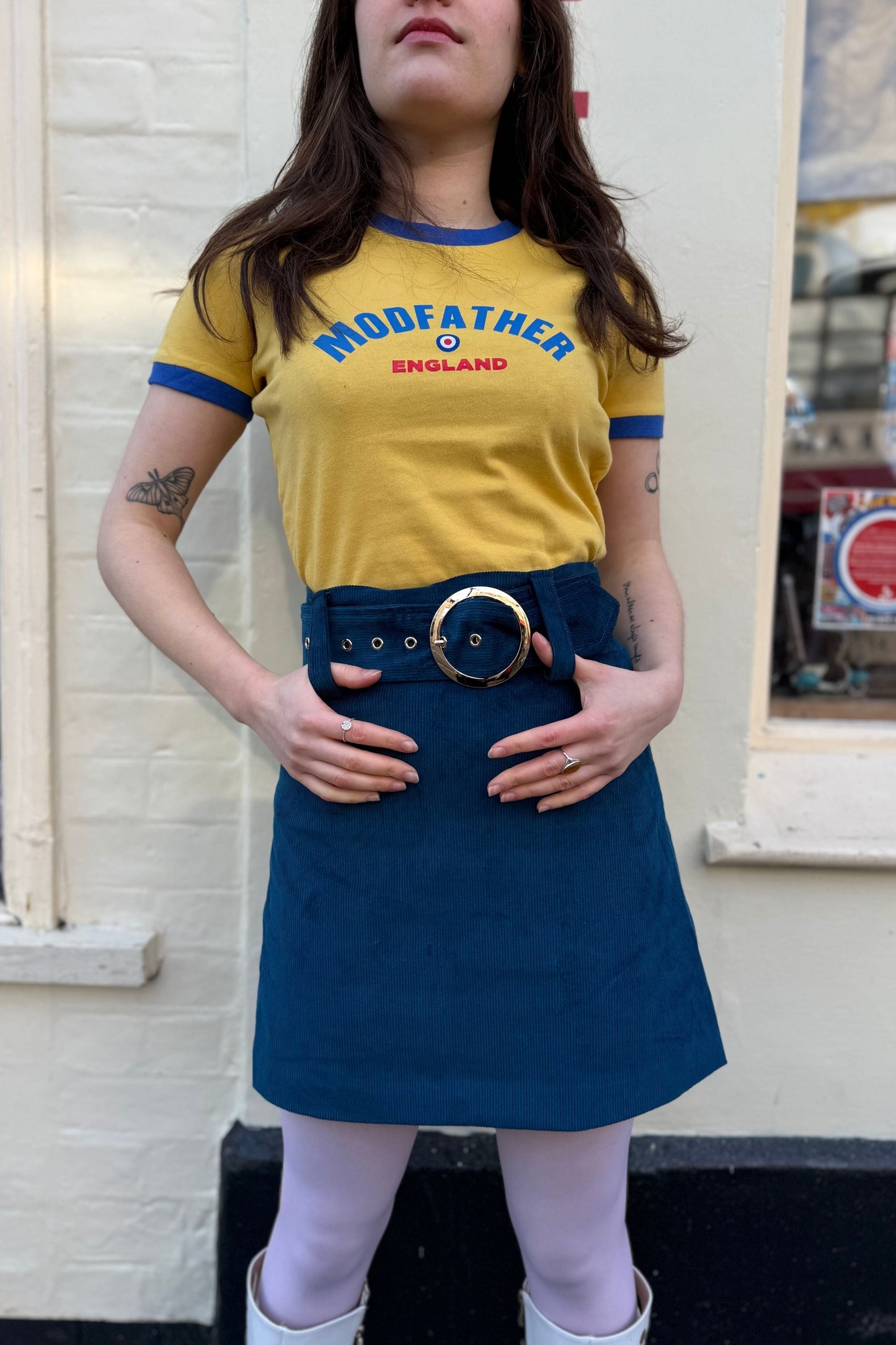 Exclusive 'Cher' Corduroy Navy - Skirt