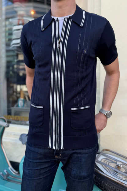 Geller Navy - Polo Knit