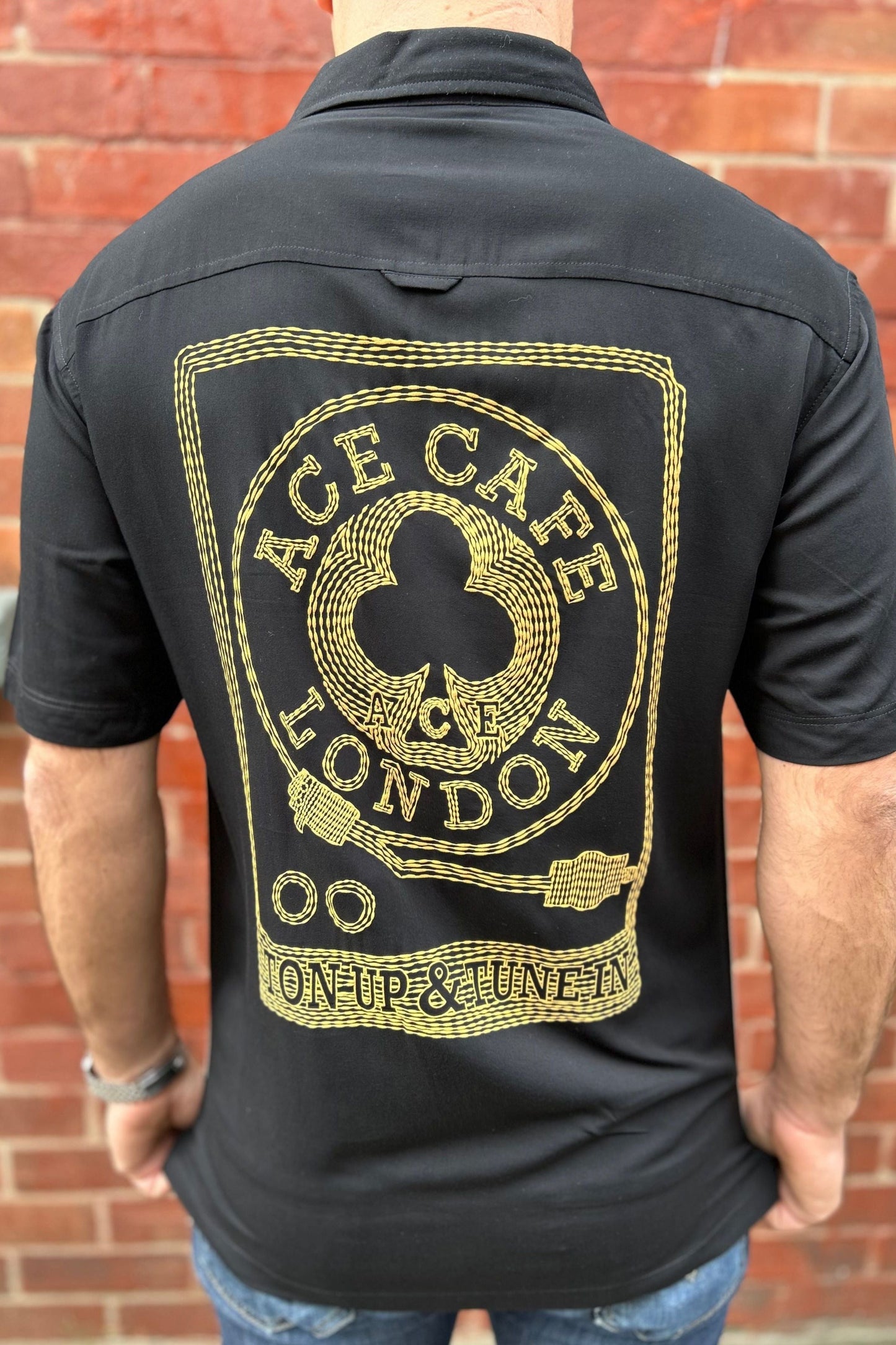 Ace Cafe Black - Bowling Shirt