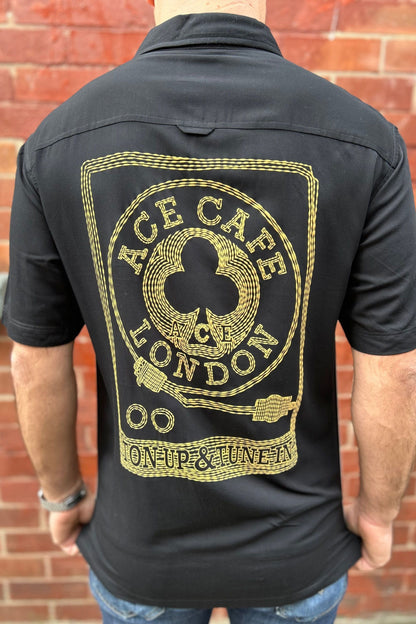 Ace Cafe Black - Bowling Shirt