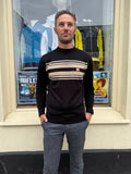 Liam Stripe Black - Knit