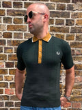 K3312 Cable Knit Night Green - Polo