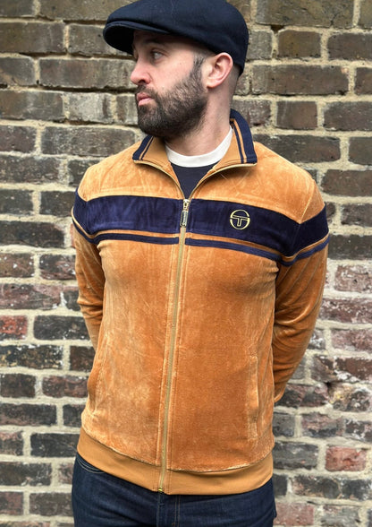 Damarindo Velour Almond/Maritime Blue - Track Top