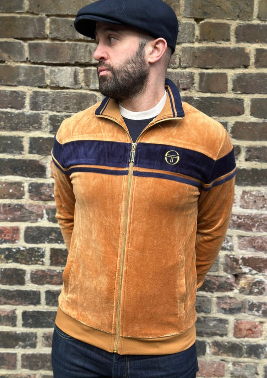 Damarindo Velour Almond/Maritime Blue - Track Top