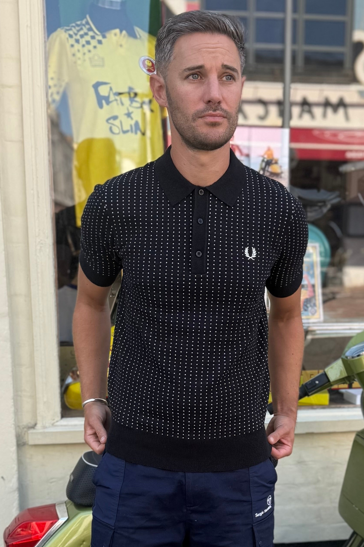 K3307 Boucle Dot Black - Polo
