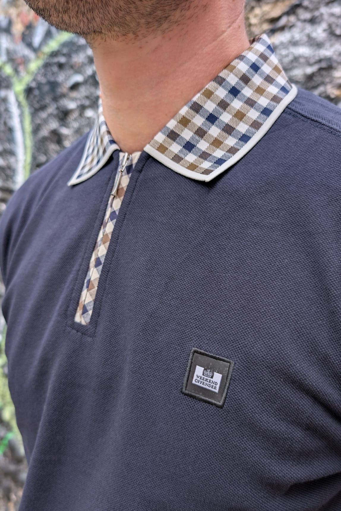Tipasa Jacquard Rib Navy - Polo