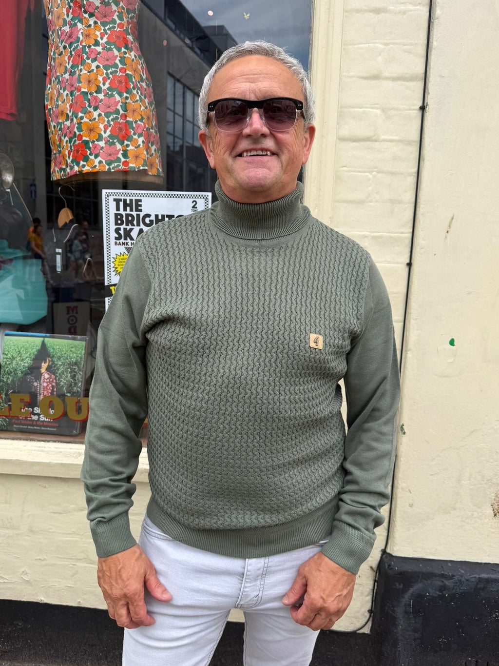 Leonardo Khaki Roll Neck - Knit