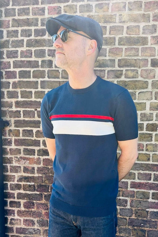 Charlton Knitted Crew Neck - Navy